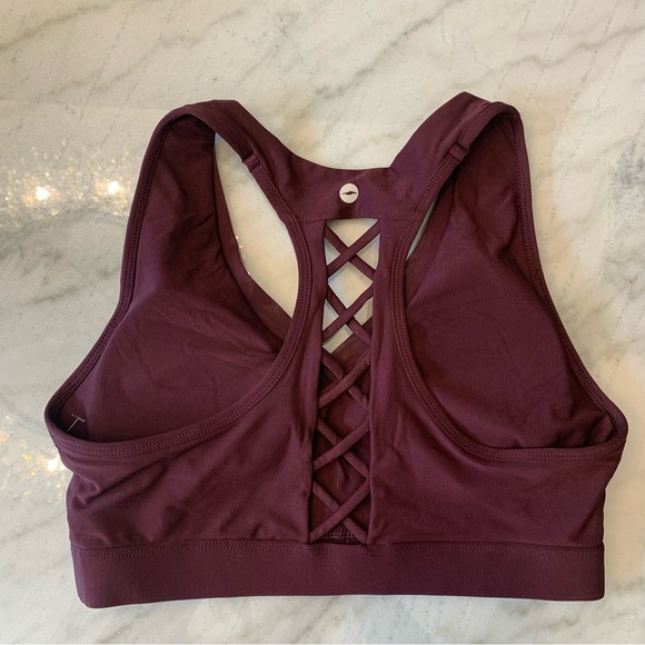 AVIA Burgundy Colored Workout Bra Top NWOT - Picture 2 of 4